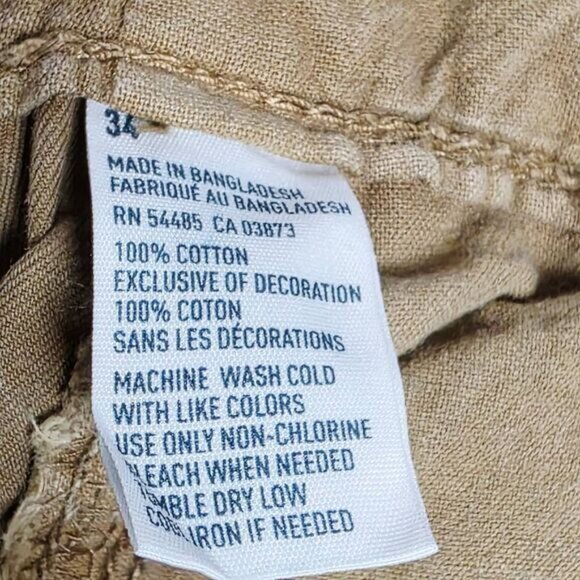 American Eagle Classic Khaki Shorts Size 34 Cotton - Picture 8 of 10